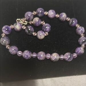Purple Beaded Necklace